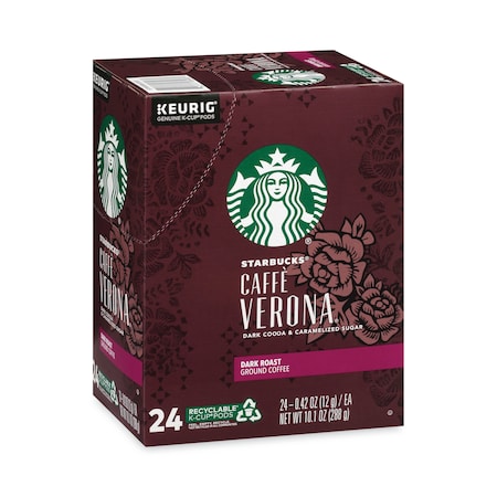 Starbucks Caffe Verona Coffee K-Cups Pack, PK24 PK 12434951